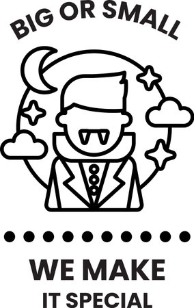 A vampire with a big or small mouth. We make it special. It's important not just write what is on image, but also write concept, mood of image or its ideaのイラスト素材