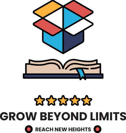 A box with a book inside of it. The box is open and the book is on the tableのイラスト素材