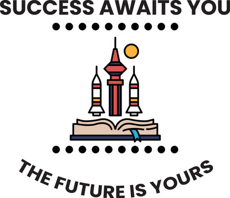 The future is yours. Success awaits youのイラスト素材