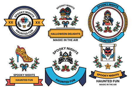 Halloween delights are a fun way to celebrate the spooky season. These Halloween delights include haunted houses, haunted fun, and other spooky activitiesのイラスト素材