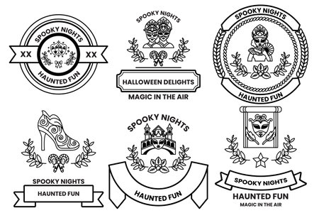 Halloween delights are a fun way to celebrate the spooky season. These Halloween delights include haunted houses, haunted fun, and other spooky activitiesのイラスト素材