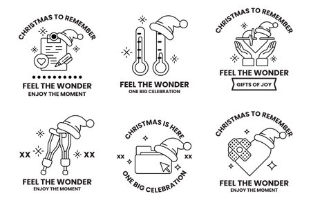 Feel the wonder. Gift of joy. Enjoy the moment. One big celebrationのイラスト素材