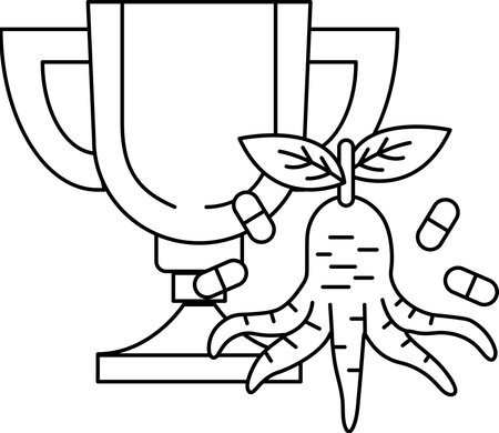 A cup with a carrot and pill on it. The pill is green and the carrot is orangeのイラスト素材