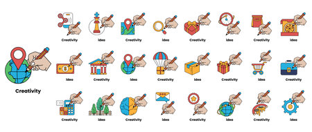 Creativity is the key to success. It is important to think outside the box and come up with new ideasのイラスト素材