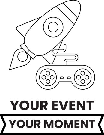 A rocket is flying in the sky with a controller in the foreground. The rocket is the main focus of...