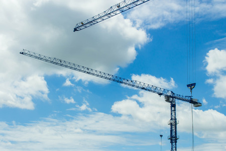 Crane at construction siteの写真素材