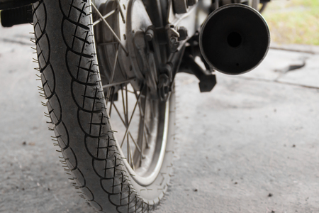 Back wheel of motorcycle