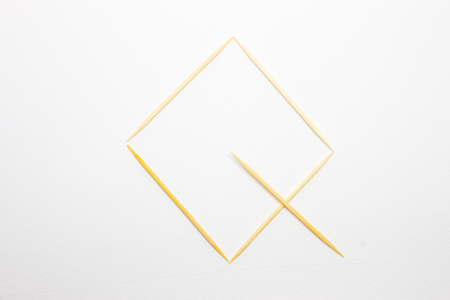 Toothpick alphabet "Q"の写真素材