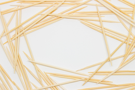 Toothpick isolated on white backgroundの写真素材