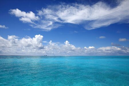 Blue sky and sea in Maldivesの写真素材