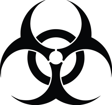 Biohazard Warning Caution Sign Logo Icon Dangerのイラスト素材
