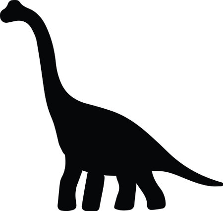 Brachiosaurus Dinosaur Dino Big Body Icon Logoのイラスト素材