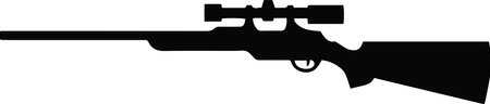 Hunting Rifle Silhouette Weapon Game Illustrating Huntのイラスト素材
