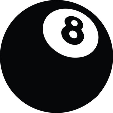 8 ball Billiards Pool Cue Black Ball Snookerのイラスト素材