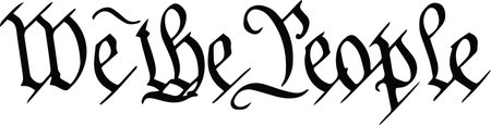 We the People Preamble The Constitution USAのイラスト素材
