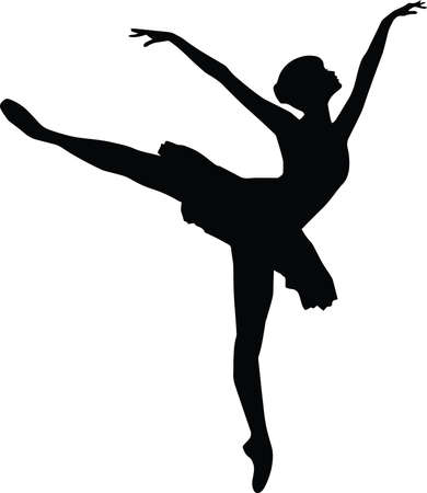 Ballerina Ballet Dancer Dancing Silhouette Female Performerのイラスト素材