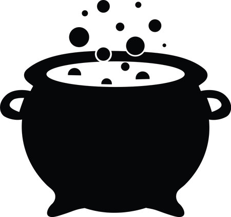Halloween Witches Brew Cauldron Cooking Decoration Spooky Witchのイラスト素材