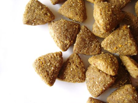 dog or cat food isolated on white background
