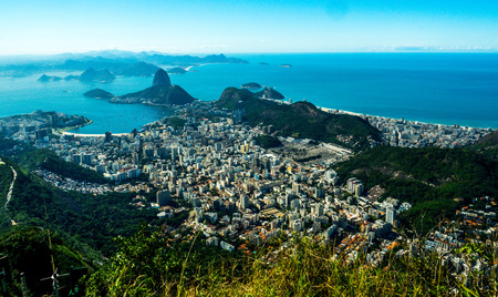 An  Observation Point on the Sugar (orca) Mountain in Rio de Janeiro, Brasilの写真素材