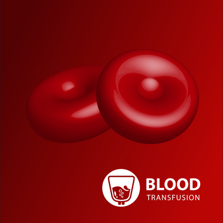 Vector illustration of human erythrocytes of bloodのイラスト素材