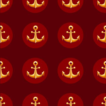 Vector background seamless pattern with sea and river anchors.のイラスト素材