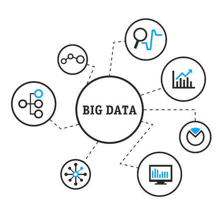 Vector illustration big dataのイラスト素材