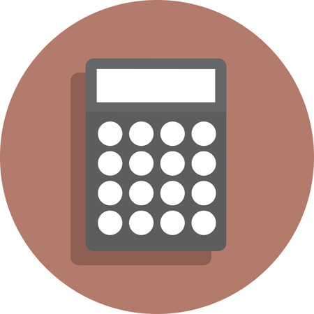 Flat vector icon calculatorのイラスト素材
