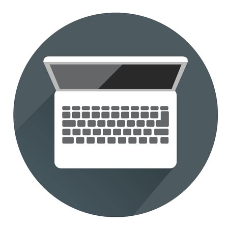 Vector icon at the round background in flat styleのイラスト素材