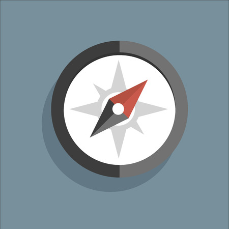 Vector flat icon compassのイラスト素材