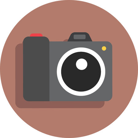 Flat vector icon photo cameraのイラスト素材