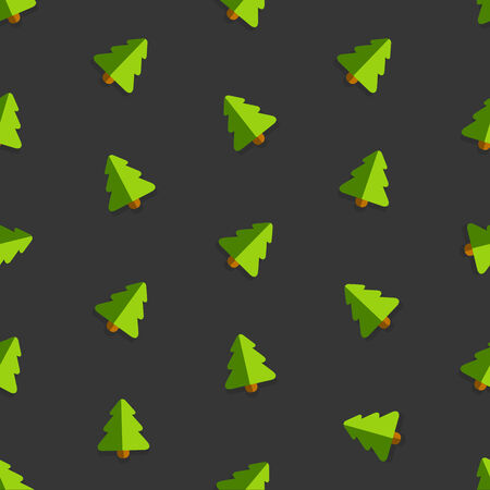 Seamless vector pattern Christmas background with Christmas Christmas trees in a flat styleのイラスト素材
