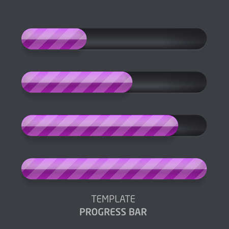 A set of progress bars in a glass tubeのイラスト素材
