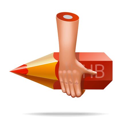 vector very realistic hand iconのイラスト素材