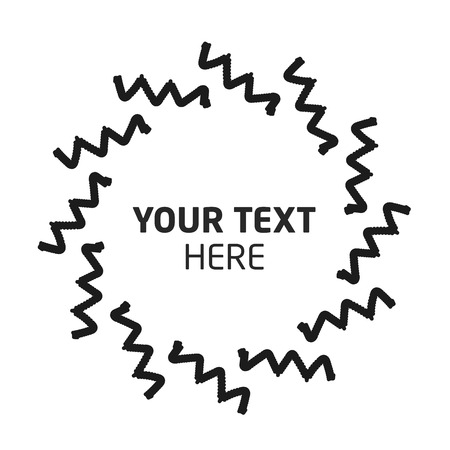 Wreath africa line circle patternのイラスト素材