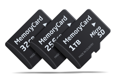 Micro SD memory cardのイラスト素材