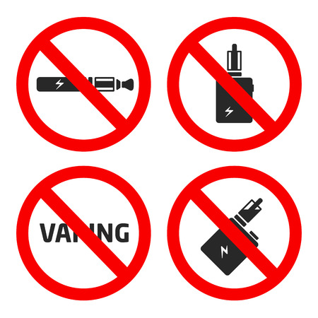 vector coollection set vaping iconsのイラスト素材