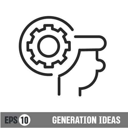 Vector lines icon black banner isolated signのイラスト素材