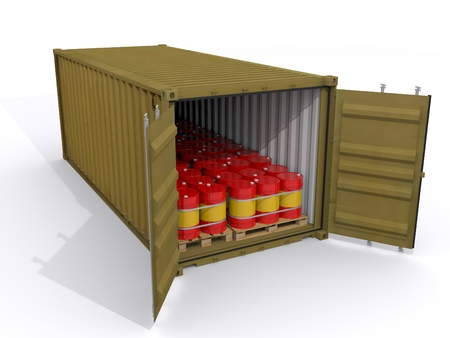 loaded container