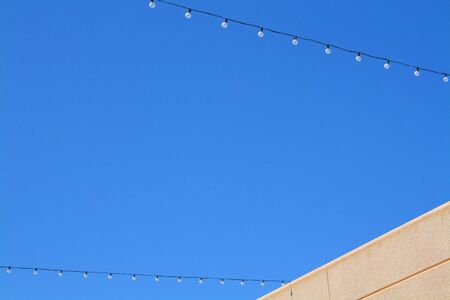 strings of lights in the sky