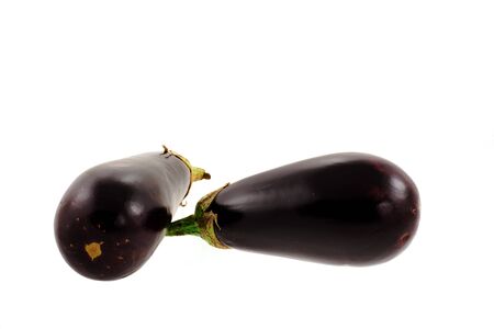 two squashes on a white backgroundの写真素材