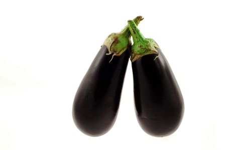 two squashes on a white backgroundの写真素材