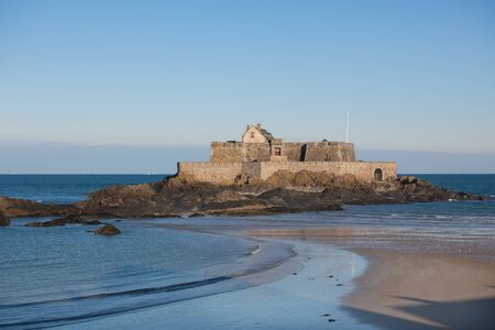 Fort National in Saint Malo (France). Horizontal shotの写真素材