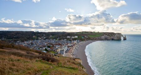 Etretat view, Normandy, France. Horizontal shotの写真素材