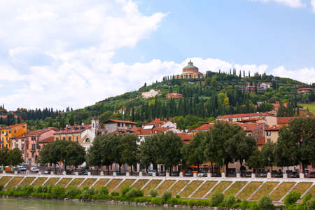 Verona historic center cityscape. horizontal shot. another Verona shots available