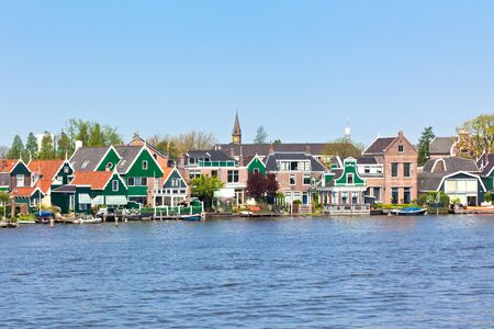 Dutch rural scenery, Zaanse Schans. Horizontal shotの写真素材