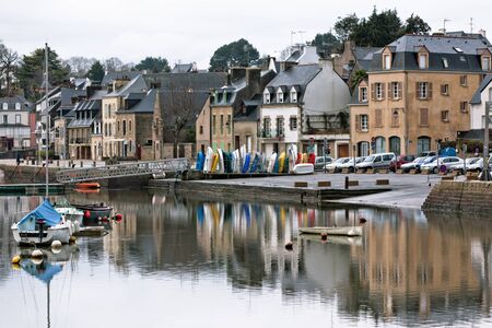 Auray town embankment - Brittany, France. の写真素材