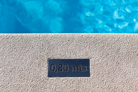 Outdoor Swimming pool detail. Horizontal shotの写真素材