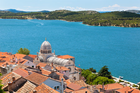 Cathedral of St  James in Sibenik, Croatia  UNESCO World Heritage Siteのeditorial素材