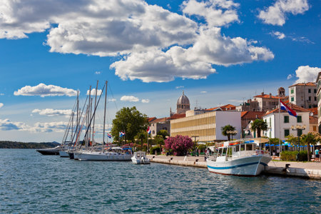 Sibenik is a historic town and harbour on the Adriatic coast in Croatiaのeditorial素材