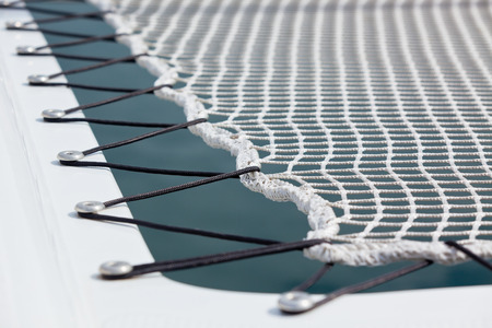 Yacht Safety Net Close Up  Horizontal shotの写真素材